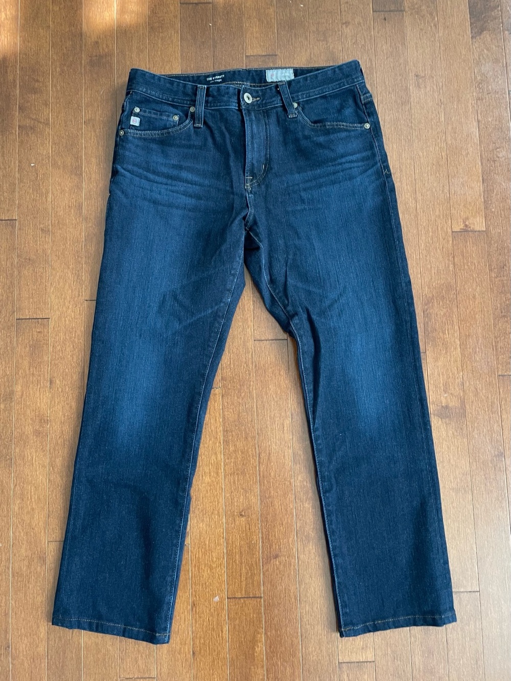 Men's Dark Blue Slim Straight Leg Jeans